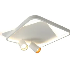 Sklep Kaja Efektowna, ledowa lampa sufitowa LP-0612/2C SQUARE WH PARMA | Kaja* Plafony Nowoczesne|Lampy Led