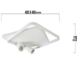 Sklep Kaja Efektowna, ledowa lampa sufitowa LP-0612/2C SQUARE WH PARMA | Kaja* Plafony Nowoczesne|Lampy Led