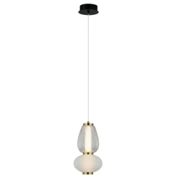 Sklep Kaja Efektowna, ledowa lampa wisząca PND-74937-2-BK GASTEL | Kaja Outlet