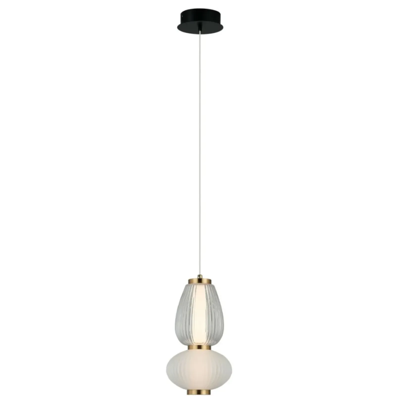 Sklep Kaja Efektowna, ledowa lampa wisząca PND-74937-2-BK GASTEL | Kaja Outlet
