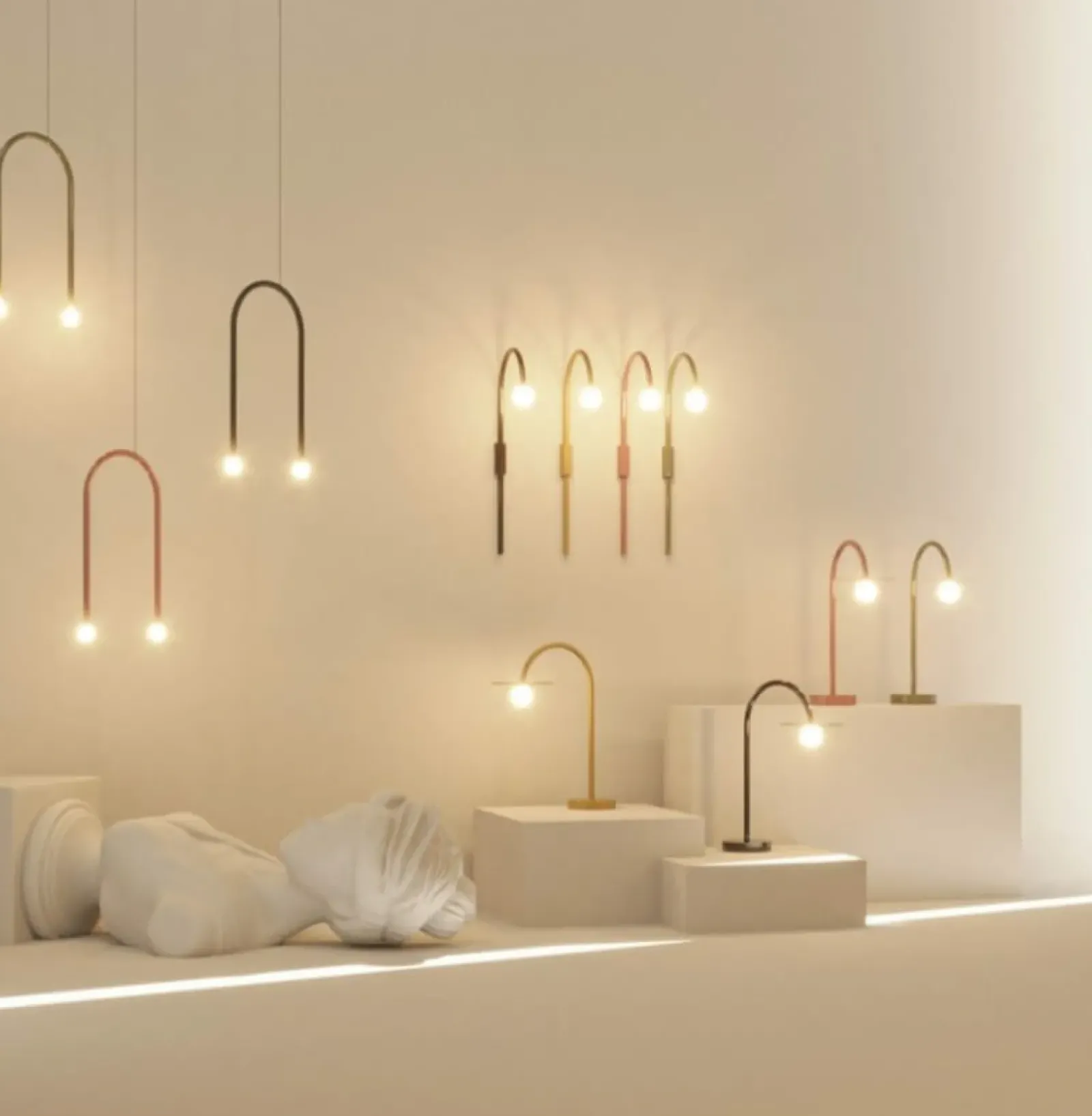 Sklep Kaja Efektowna, ledowa, złota lampka stołowa MX T0054 ENIGMA | Kaja* Nowoczesne Lampki Stołowe|Lampy Led