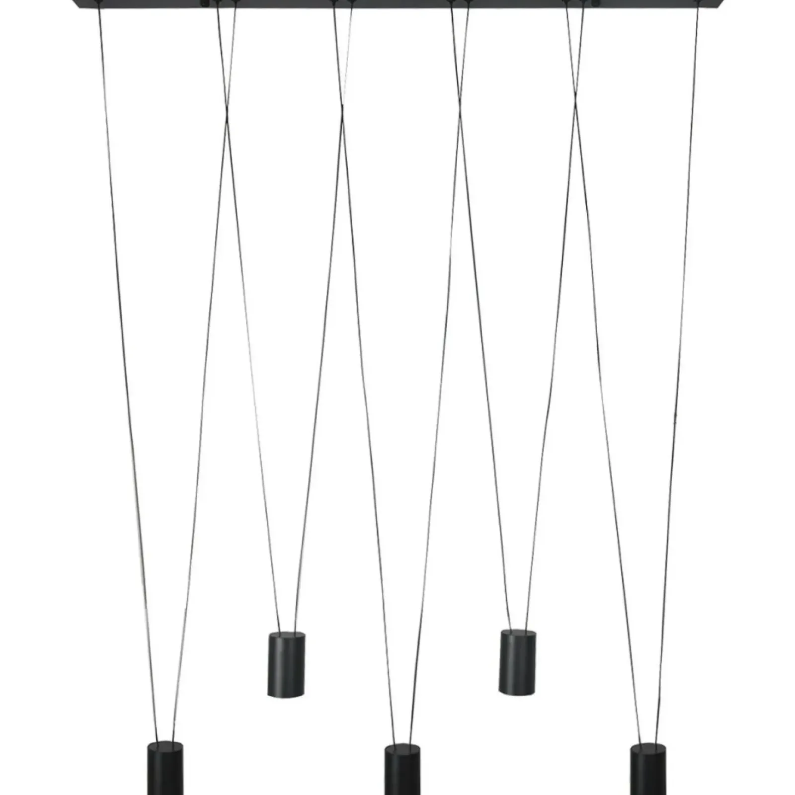 Sklep Kaja Efektowna, liniowa lampa wisząca z tubami LP-432/5P BK TOLEDO | Kaja Sale