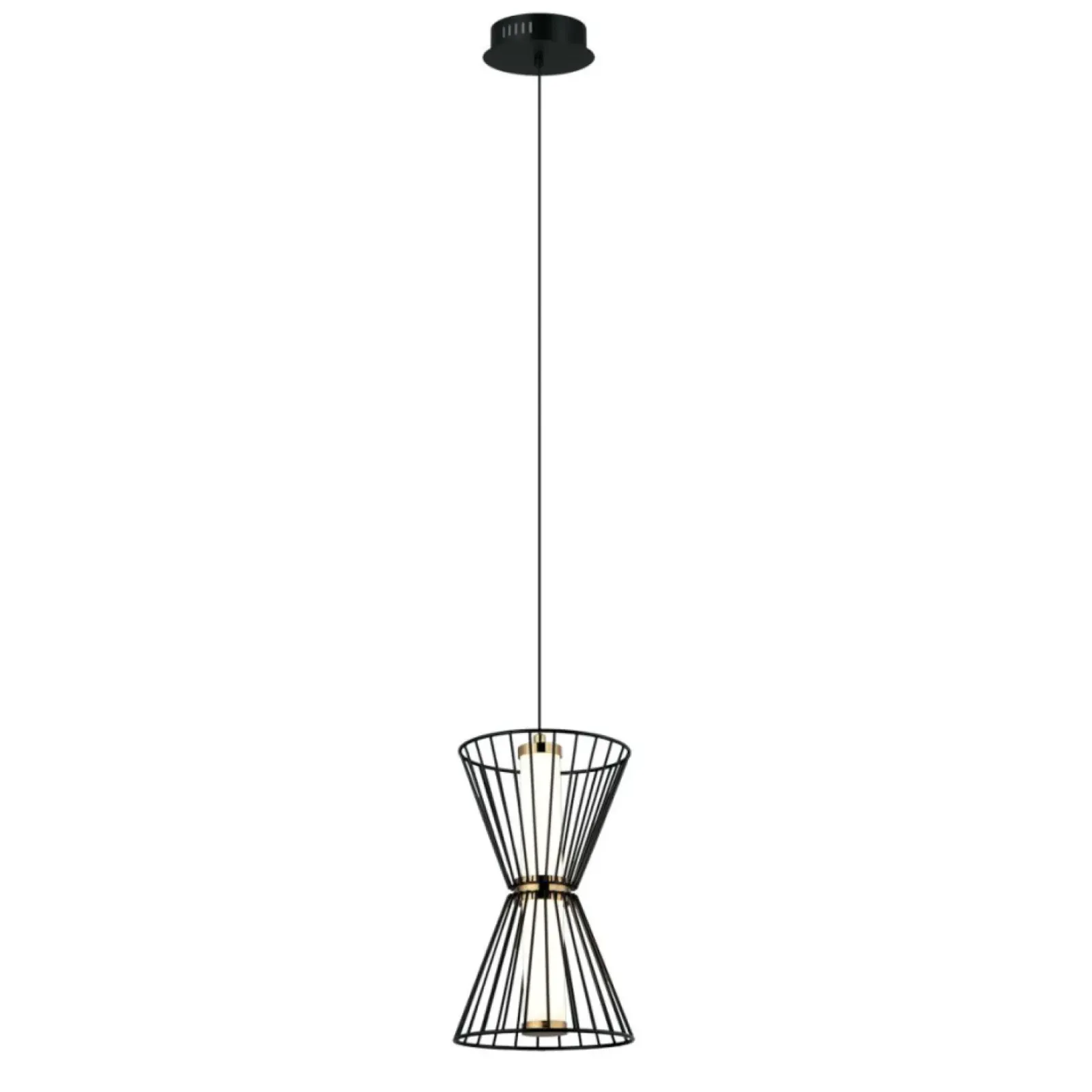 Sklep Kaja Efektowna, nowoczesna lampa wisząca PND-63849-2-BK SANKE | Kaja Fashion