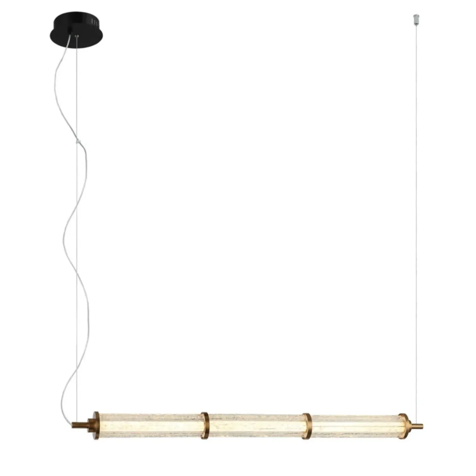 Sklep Kaja Efektowna, pozioma lampa LED nad stół PND-26384-3-GD-CL SANPO | Kaja Shop