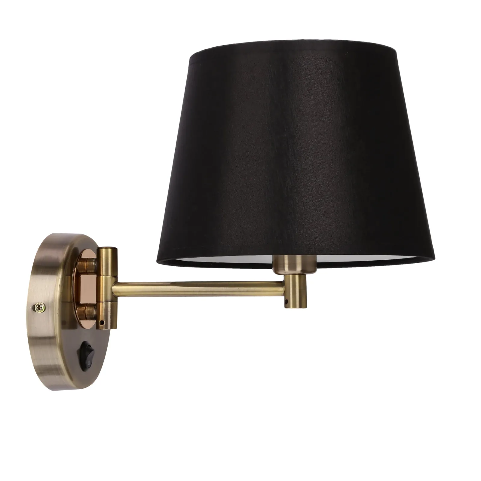 Sklep Kaja Efektowny kinkiet ścienny, z czarnym abażurem 21-27597 z serii IBIS | Kaja Oświe* Kinkiety Tradycyjne