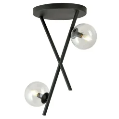 Sklep Kaja Eklektyczna lampa - dwa transparentne klosze 1195/2 z serii RIVER czarny Discount