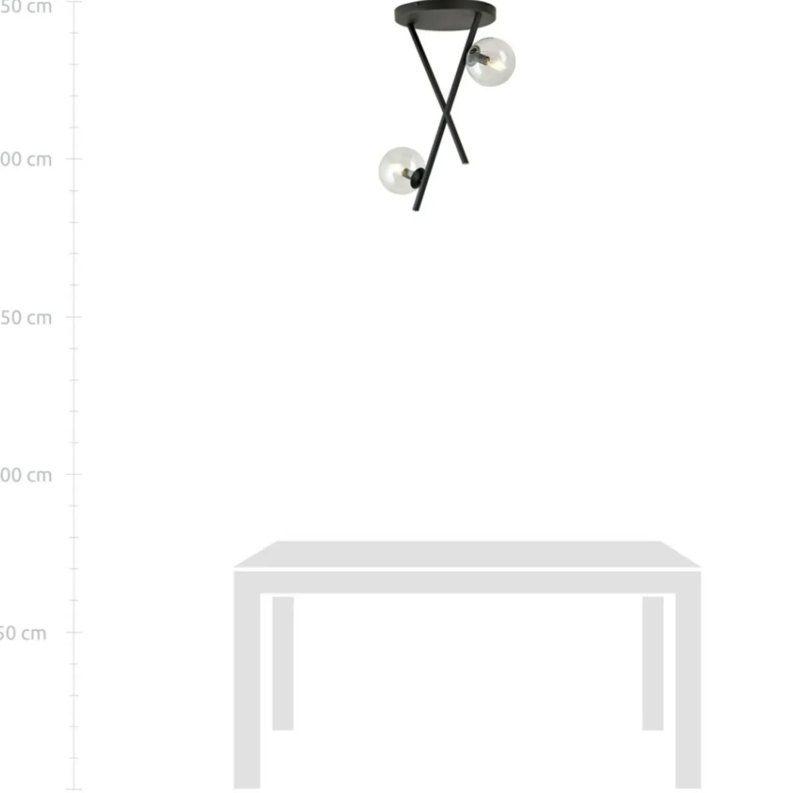 Sklep Kaja Eklektyczna lampa - dwa transparentne klosze 1195/2 z serii RIVER czarny Discount