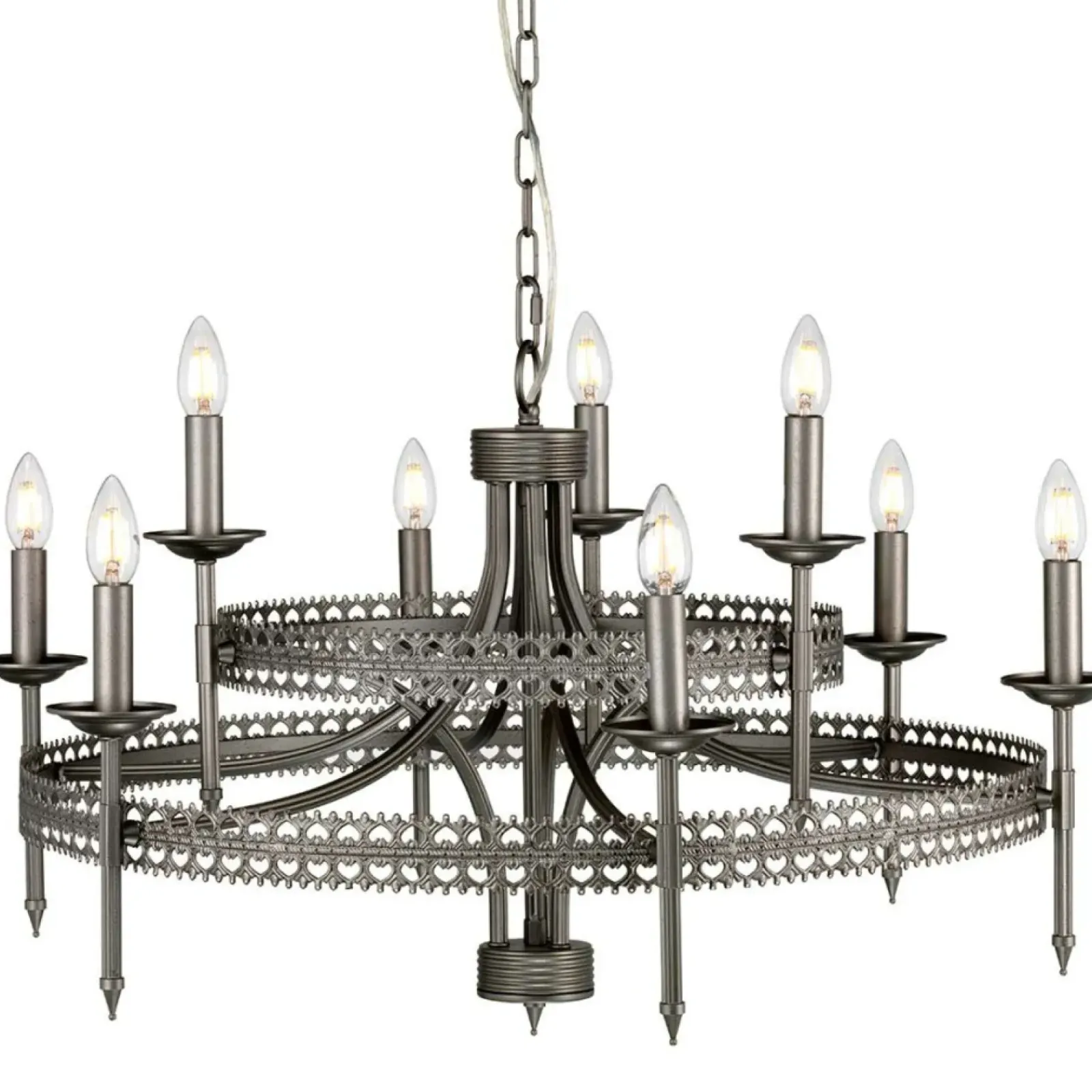 Sklep Kaja Ekstrawagancka lampa wisząca, rdzawe żelazo CROWN9 z serii CROWN* Randole Tradycyjne