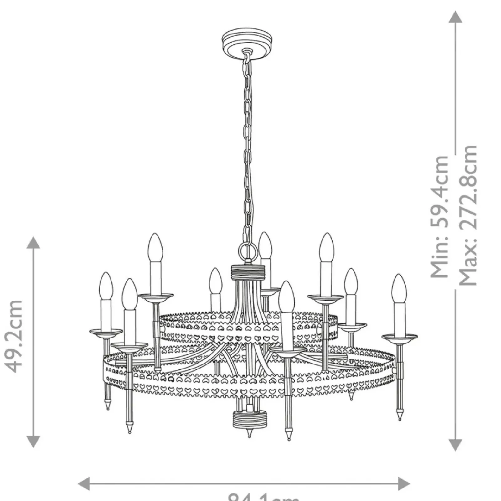 Sklep Kaja Ekstrawagancka lampa wisząca, rdzawe żelazo CROWN9 z serii CROWN* Randole Tradycyjne