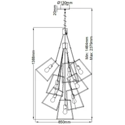 Sklep Kaja Ekstrawagancka lampa wisząca, brąz HK-FULTON-13P z serii FULTON Cheap