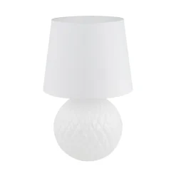Sklep Kaja Elegancka, biała lampka stołowa TK 16046 SANTANA WHITE | Kaja* Lampki Stołowe Z Abażurem|Nowoczesne Lampki Stołowe