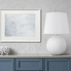 Sklep Kaja Elegancka, biała lampka stołowa TK 16046 SANTANA WHITE | Kaja* Lampki Stołowe Z Abażurem|Nowoczesne Lampki Stołowe