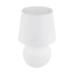 Sklep Kaja Elegancka, biała lampka stołowa TK 16046 SANTANA WHITE | Kaja* Lampki Stołowe Z Abażurem|Nowoczesne Lampki Stołowe