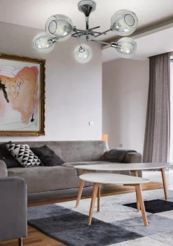Sklep Kaja Elegancka, chromowana lampa do salonu 35-72252 z serii OZZO | Kaja chromowy Cheap