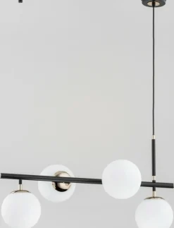 Sklep Kaja Elegancka, czarno-złota lampa wisząca, 4 żarówki AL 62203 | Kaja Fashion