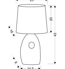 Sklep Kaja Elegancka, designerska lampka do salonu 41-79909 HIERRO | Kaja* Lampki Stołowe Z Abażurem