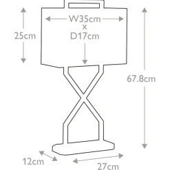 Sklep Kaja Elegancka, granatowa lampa stołowa CROSS-TL z serii CROSS* Lampki Stołowe Z Abażurem|Tradycyjne Lampki Stołowe