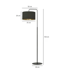 Sklep Kaja Elegancka, klasyczna lampa podłogowa do salonu 1054/LP1 HILDE | Kaja* Lampy Podłogowe Z Abażurem|Tradycyjne Lampy Podłogowe