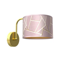 Sklep Kaja Elegancka lampa ścienna, różowy kinkiet MLP7583 z serii ZIGGY | Kaja Oświetlenie* Kinkiety Tradycyjne