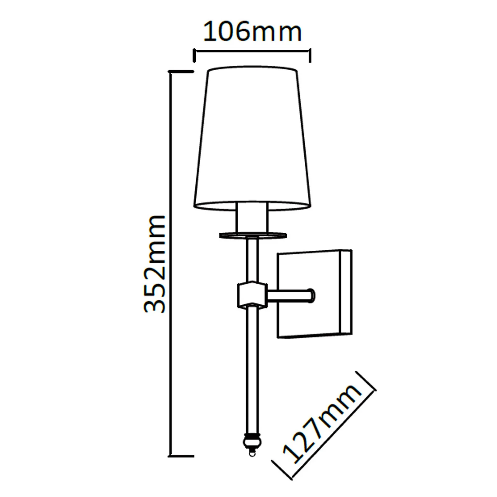 Sklep Kaja Elegancka lampa do sypialni LP-2118/1W CHROM CASOLI | Kaja Oświetlenie* Kinkiety Tradycyjne