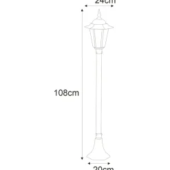 Sklep Kaja Elegancka lampa ogrodowa K-6009B CZ/ZŁ STANDARD | Kaja Oświetlenie* Lampy Ogrodowe Stojące|Lampy Ogrodowe Stojące
