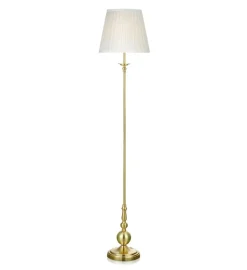Sklep Kaja Elegancka lampa podłogowa ze złotą oprawą 106322 | Kaja Oświetlenie* Lampy Podłogowe Z Abażurem|Tradycyjne Lampy Podłogowe