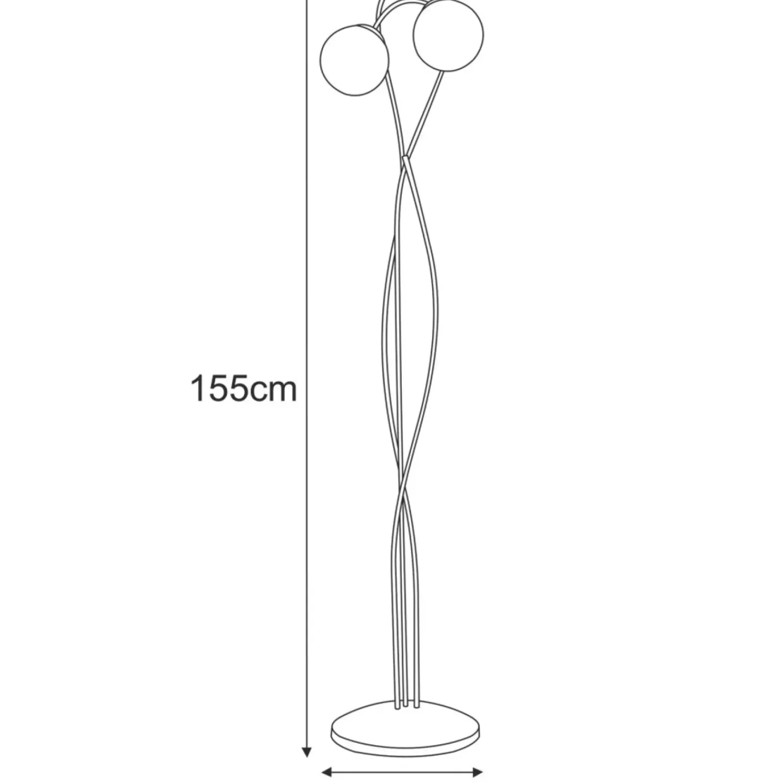 Sklep Kaja Elegancka lampa podłogowa, dwa punkty świetlne K-5353 z serii NELA* Tradycyjne Lampy Podłogowe|Lampy Podłogowe