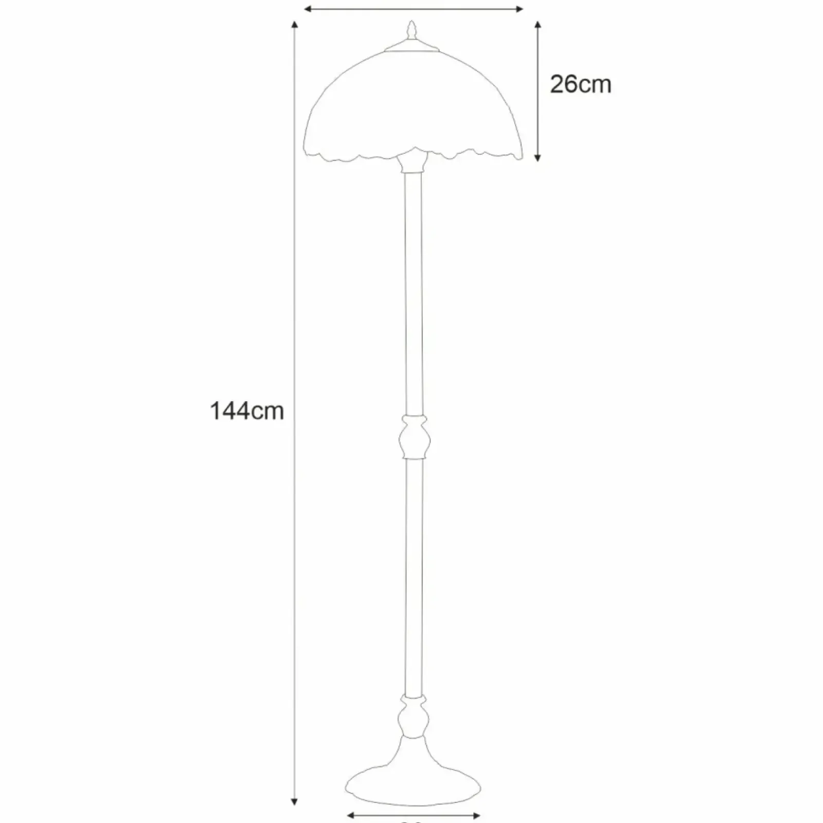 Sklep Kaja Elegancka lampa podłogowa K-F161122 WITRAŻ | Kaja Oświetlenie* Tradycyjne Lampy Podłogowe|Lampy Podłogowe