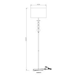 Sklep Kaja Elegancka lampa stojąca do stylowej sypialni RLL93163-1GW - REA II* Lampy Podłogowe Z Abażurem|Tradycyjne Lampy Podłogowe