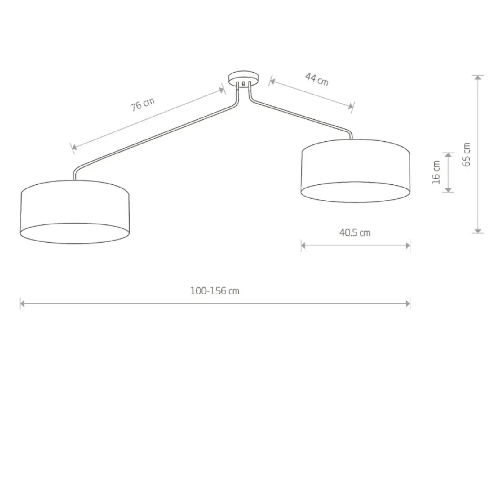 Sklep Kaja Elegancka lampa sufitowa z mi abażurami 7948 | Kaja Oświetlenie szary Shop