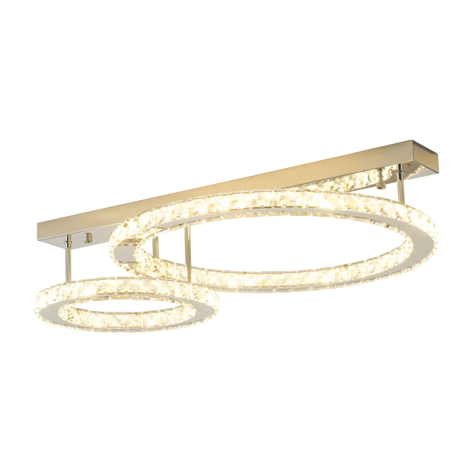 Sklep Kaja Elegancka lampa sufitowa, dwa koła MX3713-2-3CT GIRONA | Kaja* Plafony Nowoczesne|Lampy Led