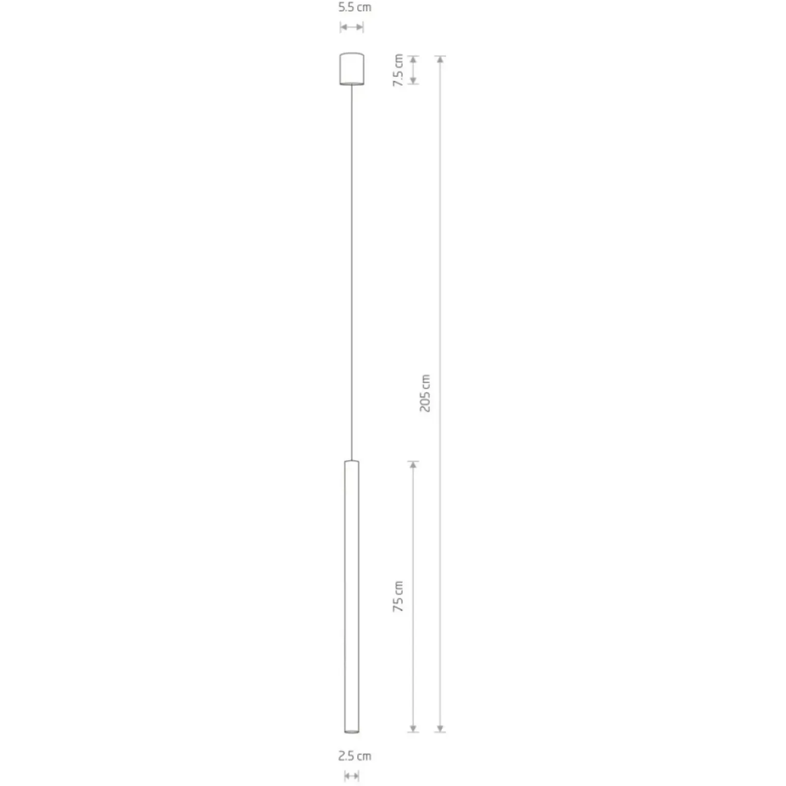 Sklep Kaja Elegancka lampa wisząca - tuba w m kolorze 8432 | Kaja biały New
