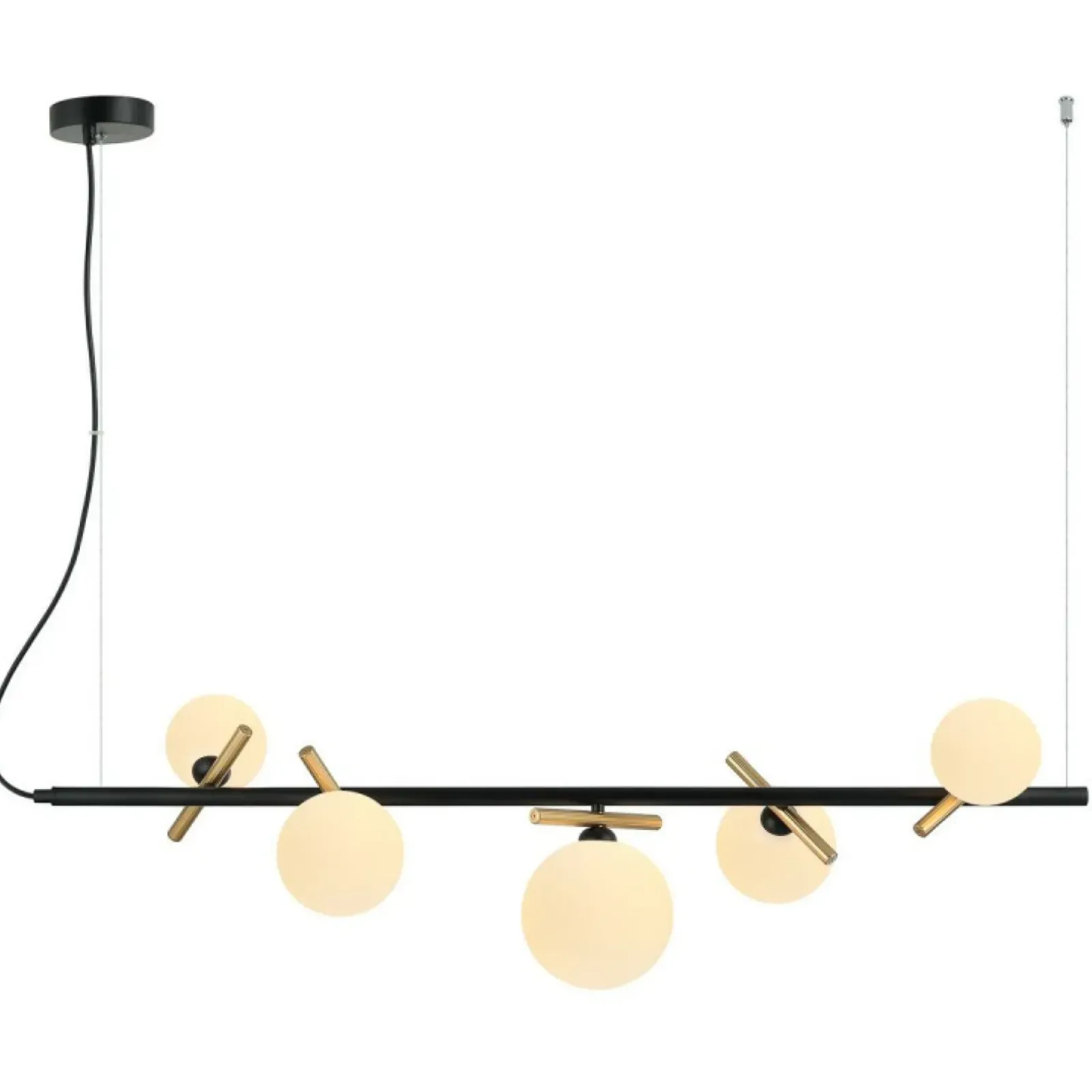 Sklep Kaja Elegancka lampa wisząca do salonu PND-5622-5-BK-W z serii REVERSO Flash Sale