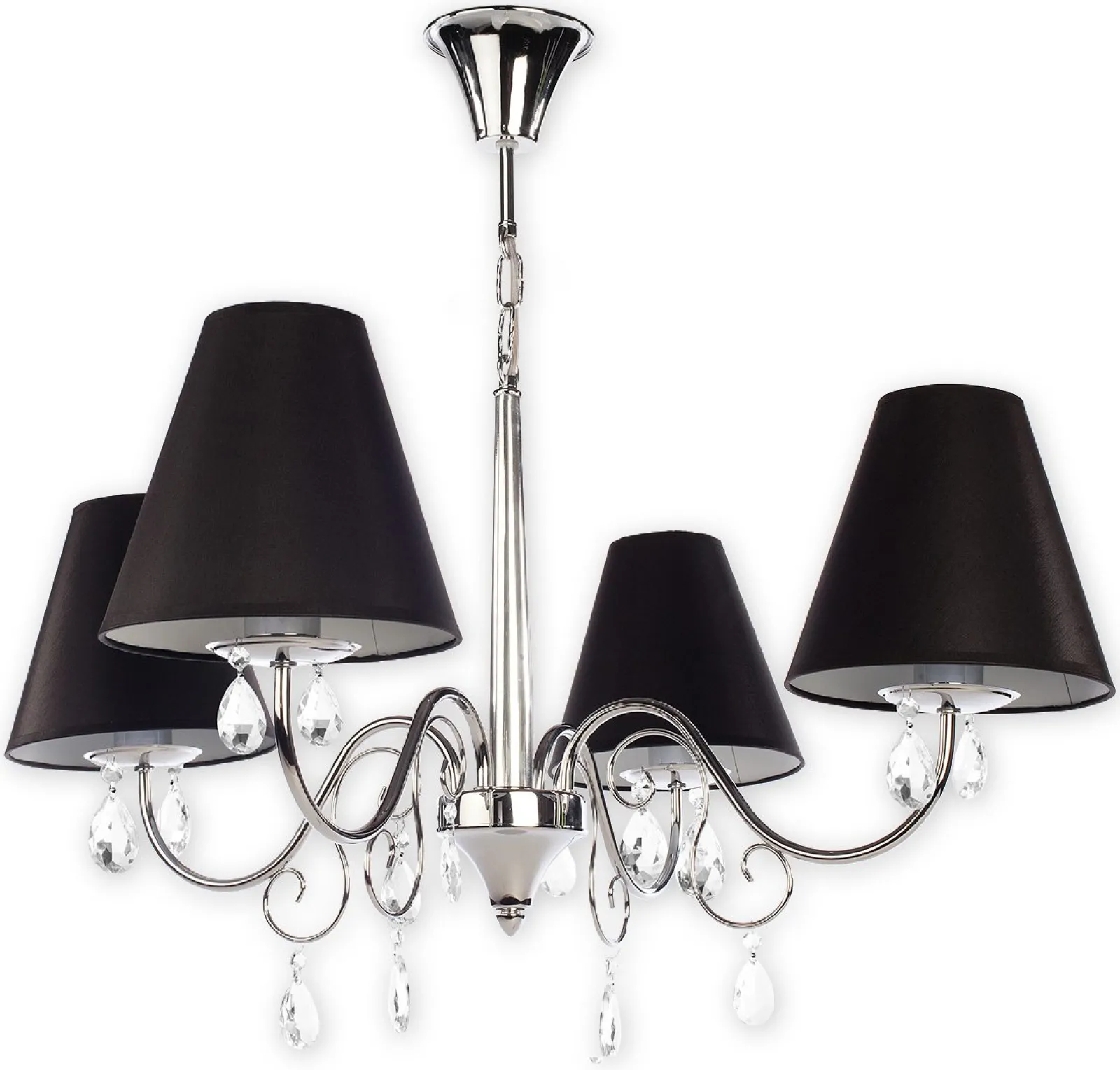 Sklep Kaja Elegancka lampa wisząca glamour O1964 CH CZA VELIO | Kaja Oświetlenie* Żyrandole Z Abażurem