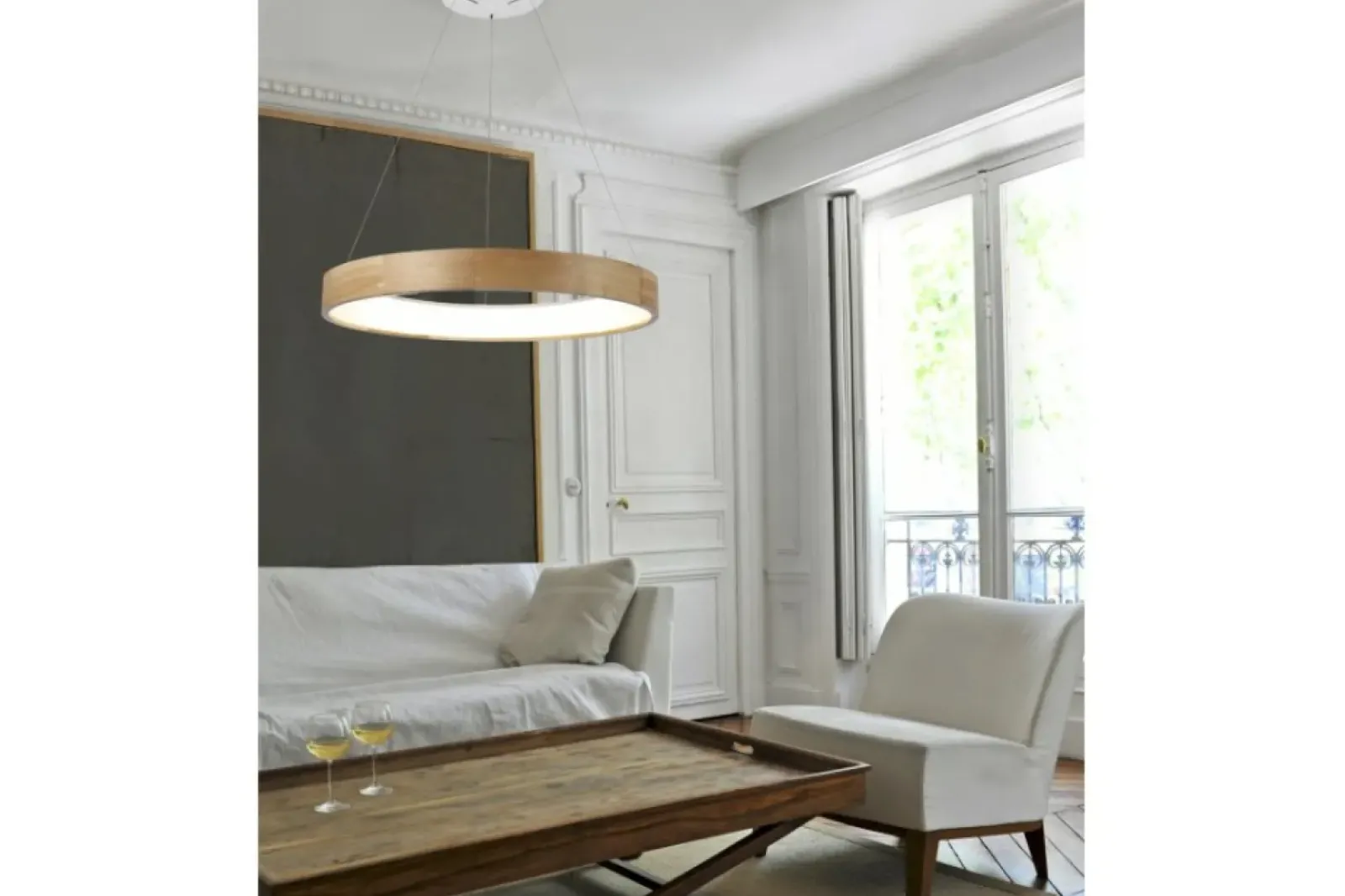 Sklep Kaja Elegancka lampa wisząca LED z drewnem AZ3344 SILVAM | Kaja Oświetlenie Flash Sale