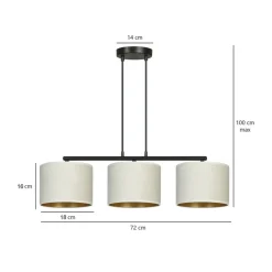 Sklep Kaja Elegancka lampa wisząca nad stół w jadalni 1052/3 HILDE | Kaja Shop