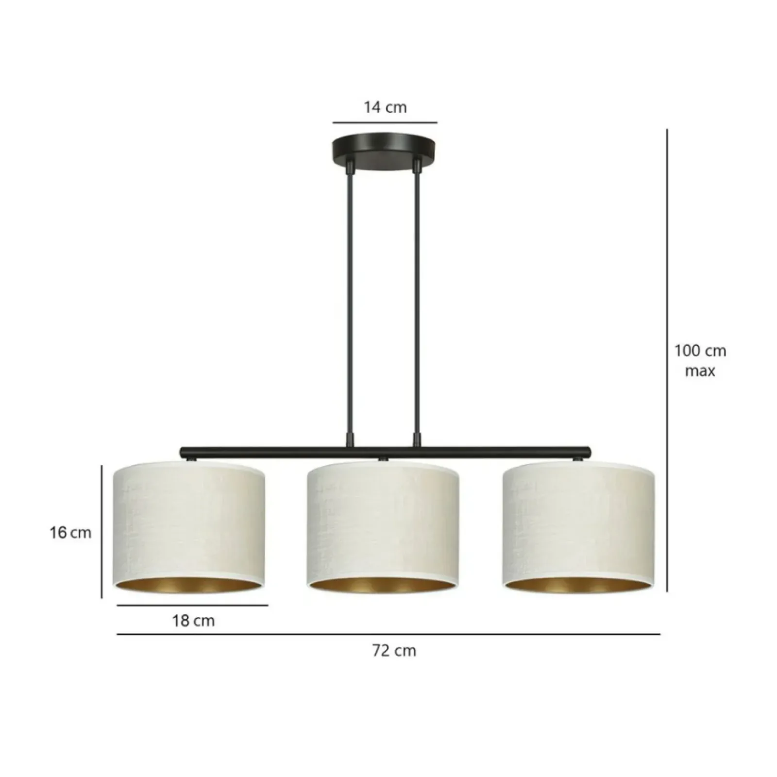 Sklep Kaja Elegancka lampa wisząca nad stół w jadalni 1052/3 HILDE | Kaja Shop