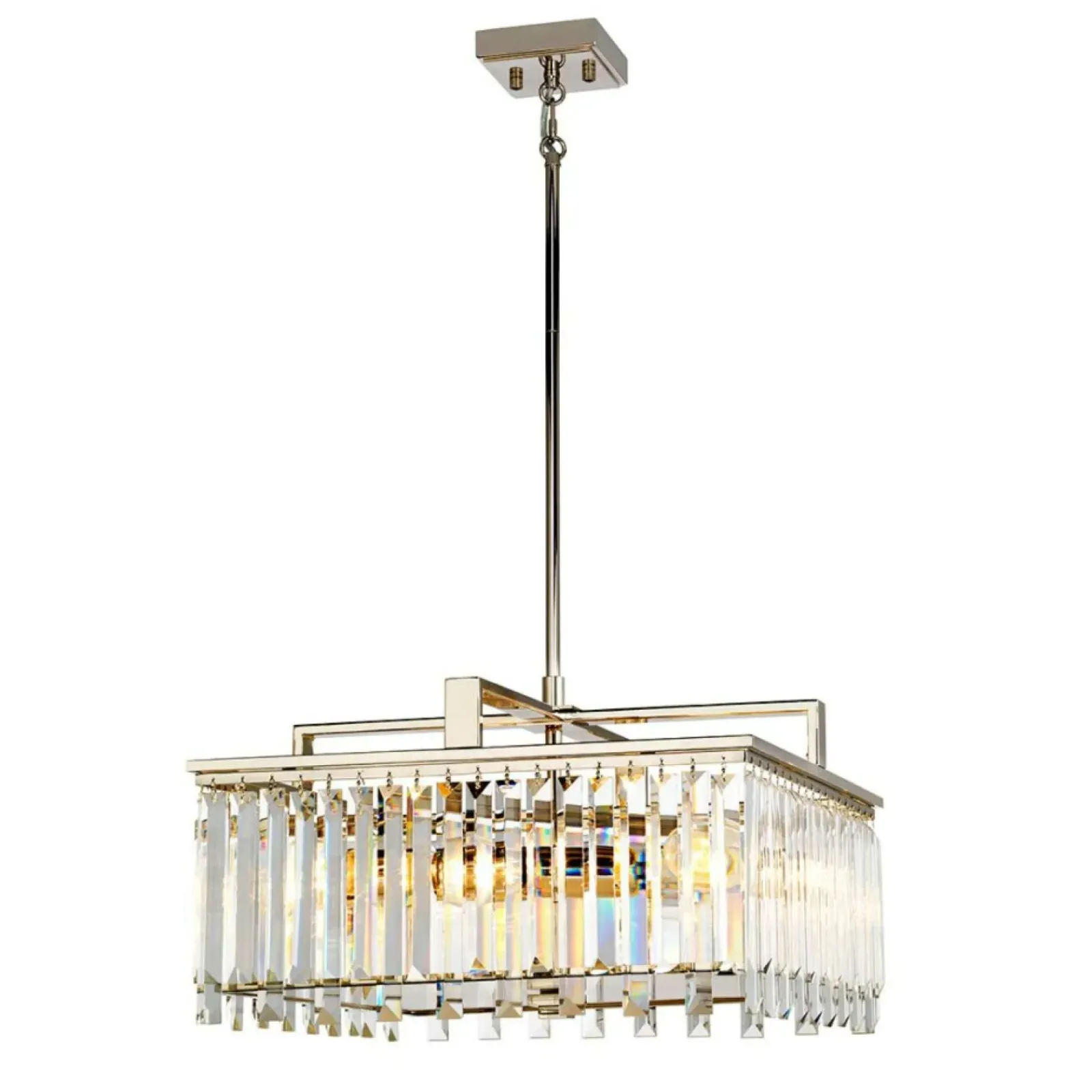 Sklep Kaja Elegancka lampa wisząca, polerowany nikiel ARIES-4P-L z serii ARIES* Żyrandole Z Abażurem