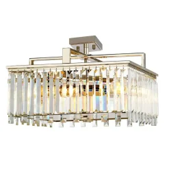 Sklep Kaja Elegancka lampa wisząca, polerowany nikiel ARIES-4P-L z serii ARIES* Żyrandole Z Abażurem