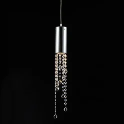 Sklep Kaja Elegancka lampa wisząca tuba MD93708-1A LARIX | Kaja Oświetlenie chrom Discount
