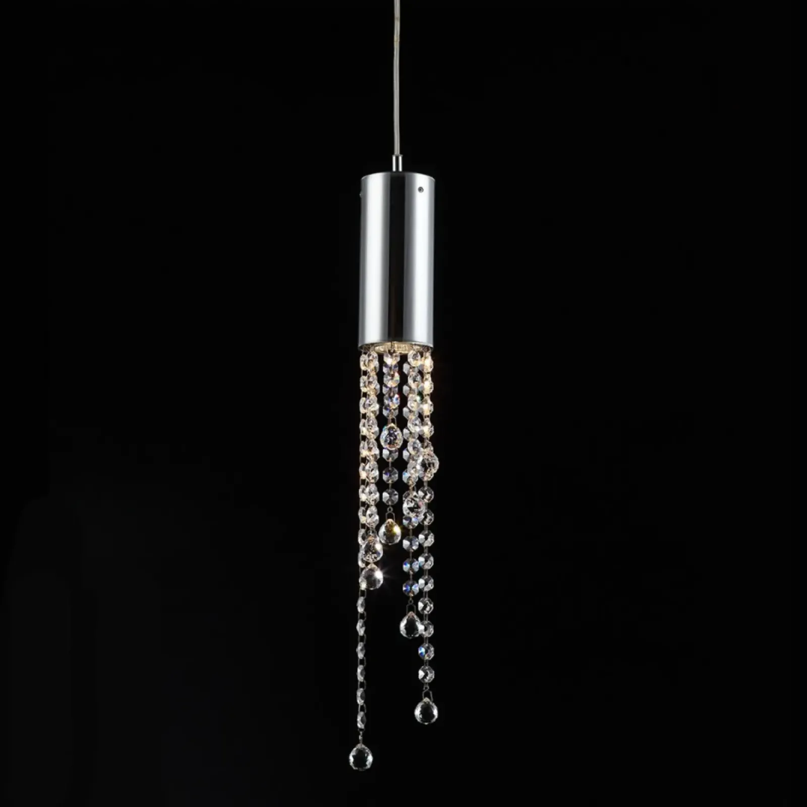 Sklep Kaja Elegancka lampa wisząca tuba MD93708-1A LARIX | Kaja Oświetlenie chrom Discount