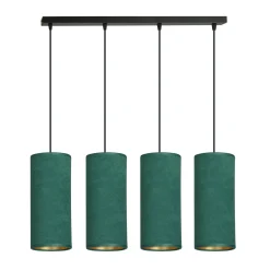 Sklep Kaja Elegancka lampa wisząca z zielonymi abażurami 1058/4 BENTE | Kaja* Żyrandole Z Abażurem
