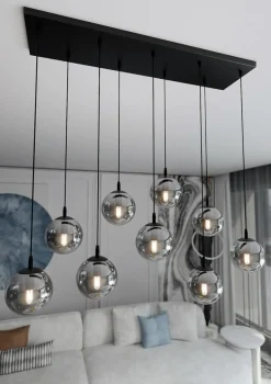 Sklep Kaja Elegancka lampa wisząca z grafitowymi kloszami 712/9 | Kaja Outlet