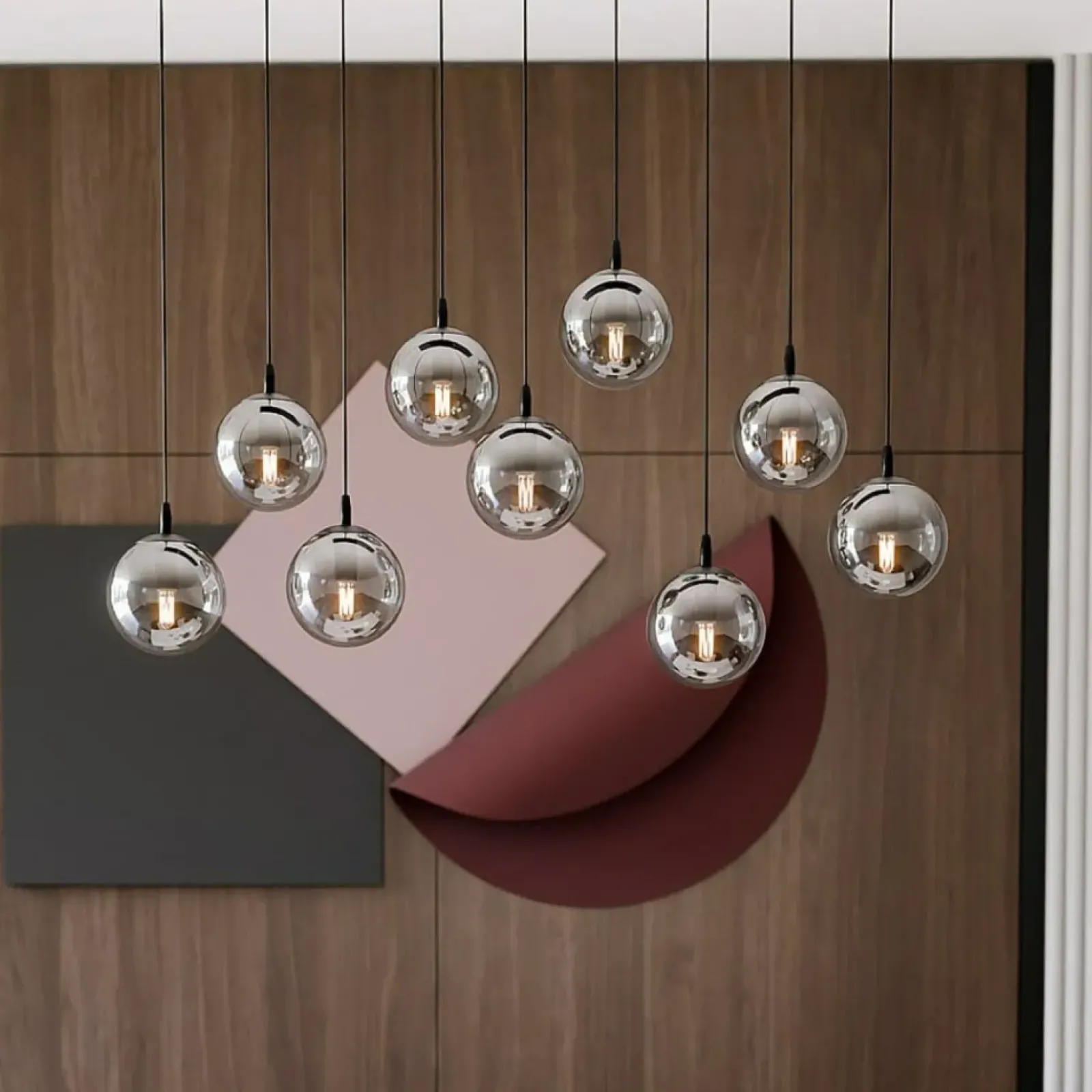 Sklep Kaja Elegancka lampa wisząca z grafitowymi kloszami 712/9 | Kaja Outlet