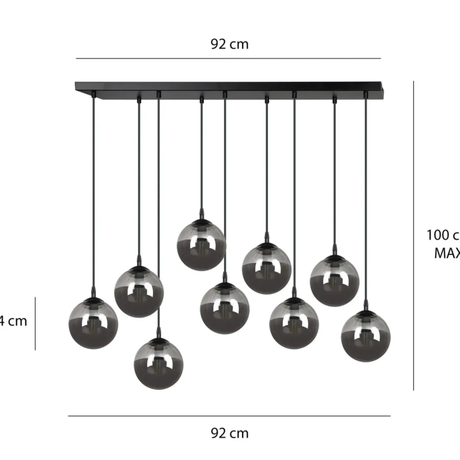 Sklep Kaja Elegancka lampa wisząca z grafitowymi kloszami 712/9 | Kaja Outlet