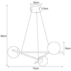 Sklep Kaja Elegancka lampa wisząca z białymi kloszami K-4966 | Kaja Oświetlenie Cheap