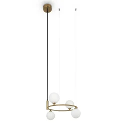 Sklep Kaja Elegancka lampa wisząca z kloszami MOD013PL-04BS1 z serii RING | Kaja mosiądz Online