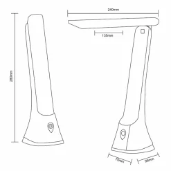 Sklep Kaja Elegancka lampka biurkowa do nauki ZM SM-612-BL BIURKOWA | Kaja* Lampy Led|Lampki Biurkowe
