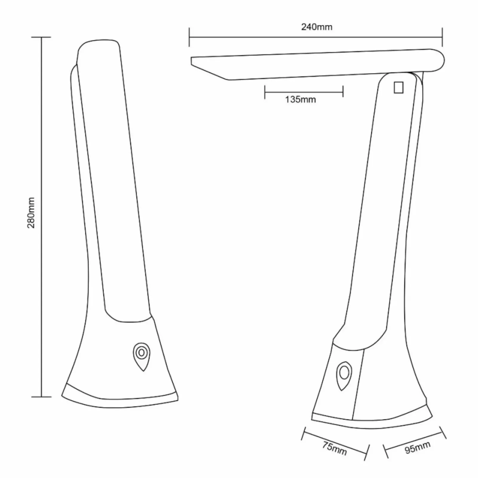 Sklep Kaja Elegancka lampka biurkowa do nauki ZM SM-612-BL BIURKOWA | Kaja* Lampy Led|Lampki Biurkowe