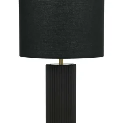 Sklep Kaja Elegancka lampka na szafkę nocną LP-787/1T CZARNA TOKIO | Kaja* Lampki Stołowe Z Abażurem|Nowoczesne Lampki Stołowe